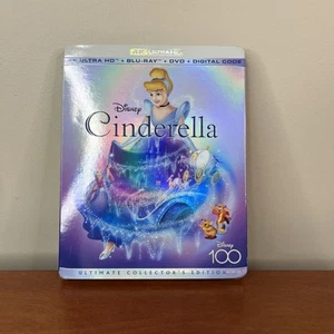 Disney’s Cinderella (4K UHD, Blu-ray, DVD, Digital) W/Slipcover, New/Sealed - Picture 1 of 7