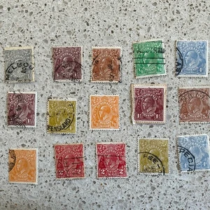 Set of 15 KGV Vintage Australia Stamps, some duplicates - Sell for Charity - Picture 1 of 10