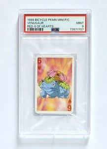 Pokemon Venusaur PSA 9 Bicycle Mini Playing Card 6 Of Hearts Mint 1999 - Bild 1 von 2
