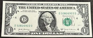 2017 A Uncirculated Cleveland $1 Bill Mis-stamped 8 Green Ink Error Note - Picture 1 of 2