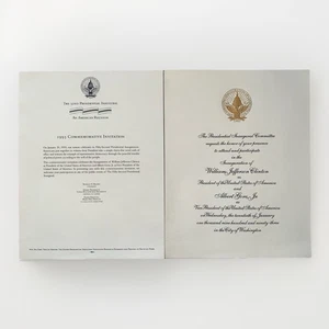 Seltene 1993 Commemorative Clinton/Gore Presidential Inaugural Invitation USA - Bild 1 von 8