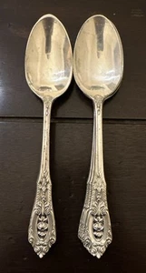 WALLACE ROSE POINT STERLING SILVER 8 TEASPOONS 6” NO MONOGRAMS - Picture 1 of 4