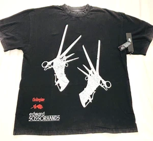 T-shirt oversize Edoardo mani di forbice regime civile grande nera vintage lavaggio - Foto 1 di 5