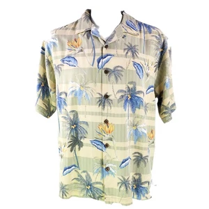 Tommy Bahama Hawaii Aloha Hemd Large Paradiesvogel Blumen Palmen Seide - Bild 1 von 6