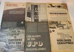 "UFO'S MAGAZINE CLIPPINGS + NEWPAPERS" (60's - 90's) J. Keel,T. Beckley,J. Hynek - Picture 1 of 8