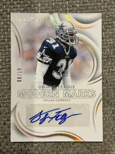 2024 Panini NFL Immaculate George Teague Veteran Auto Modern Marks /99 🔥🔥 - Picture 1 of 2