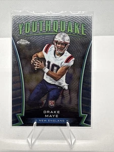 2024 Topps Cromo Drake Maye RC #Y-2 Youthquake Patriots Inserto de Novato Casi Nuevo+ - Imagen 1 de 2