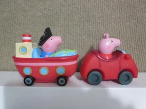 Modellino di ricambio Peppa Pig Mini Buggy Cars barca pirata e auto Peppa - Foto 1 di 10