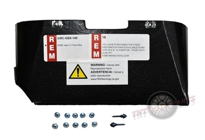 1968 - 1986 年吉普 CJ 手套盒衬里带螺丝和保险杠 — 第 1/4 张图片