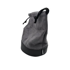 Canon LP-1319 lens Soft Protective Case Grey Leather Suede Drawstring - Picture 1 of 6