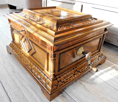 Gold Geldanlage Polyphon 140 Platten 39,5cm antique music box 140 discs 15 1/2" - Bild 1 von 4