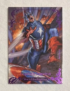 2018 Marvel Masterpieces Epic Purple #88 CAPTAIN AMERICA Tier 4 Insert Card /199 - Picture 1 of 3
