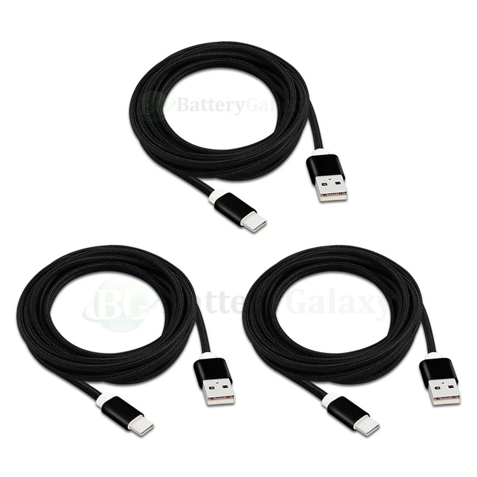 3X USB Type C 10FT Braided Charger Cable Cord for Phone LG G5 G6 / Nexus 5X 6 6P - Image 1 of 4