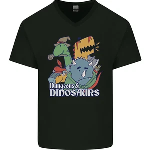 Camiseta De Algodón Para Hombre Con Cuello En V Divertida De T-Rex Y Dinosaurios - Imagen 1 de 11
