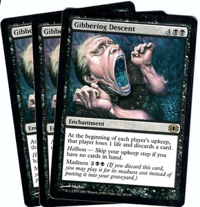 (3X) Gibbering Descent Future Sight Rare – MTG Magic the Gathering Card - Picture 1 of 7
