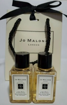 New Jo Malone 2x Lime Basil & Mandarin Body Hand Wash Gel Sample Lot .5 oz 15 ml - Image 1 of 2