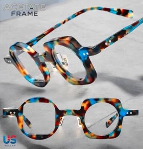 Funky Artsy Contemporary Modern Clear Lens EYE GLASSES Acetate Optical Frame C3 - Bild 1 von 6