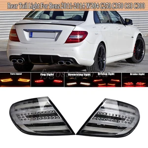 Pair Rear LED Brake Lamp Tail Light For Mercedes Benz W204 C-Class C63 2011-2014 - Picture 1 of 12