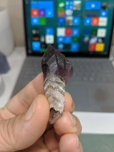 14,5 Gramm Chevron rauchiger AMETHYST Punkt Präparat Reiki Chakra Heilung Brasilien - Bild 1 von 9