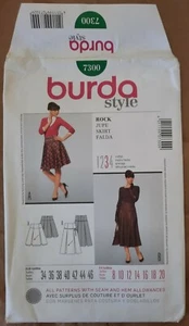 Misses & Plus Pleated Skirt Two Lengths Sizes 8 - 20 Burda 7300 Sewing Pattern - Picture 1 of 4