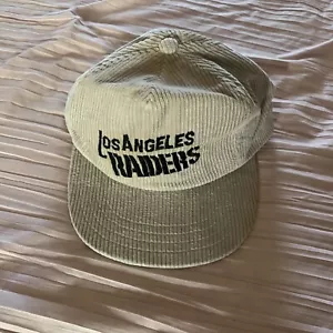 Sombrero de pana de los Angeles Raiders Sports Specialists de colección muy raro blanco roto - Imagen 1 de 6