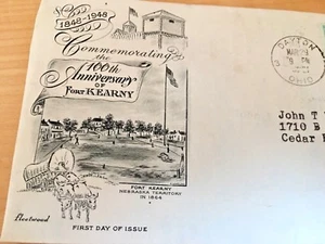 100TH ANNIVERSARY OF FORT KEARNY    1948   POSTAL COVER - Picture 1 of 1