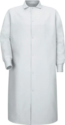 Red Kap Men's Gripper Front Spun Polyester Pocketless Butcher Coat With Knit Cuf - Image 1 of 4