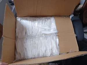 Spork/Straw/Napkin Cutlery Kits,White SEALED (1,000) MSPK02 RESTAURANT - Picture 1 of 8