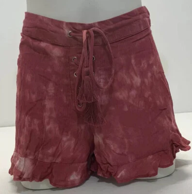 Pantalones Cortos Bongo Juniors Talla Pequeña Con Cordones Volantes Borde Rojo Foto 1 de 4