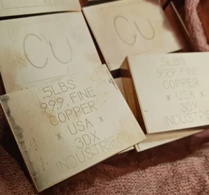 (2x).5 libras 99,9% lingote barra de cobre ENVÍO GRATUITO - Imagen 1 de 4