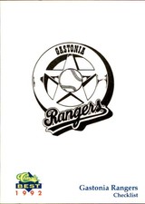 1992 Gastonia Rangers Classic/Best #30 Checklist - NM Baseball Card