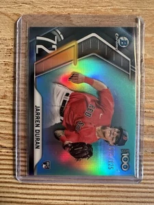 2022 Bowman Chrome Jarren Duran Aqua Refractor Scouts Top 100 RC /125 - Picture 1 of 3
