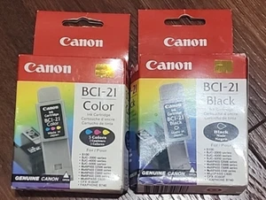 Neu - Canon BCI-21 schwarze und farbige Tintenpatronen - Original-Zubehör-Hersteller Original - Bild 1 von 1