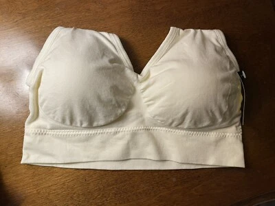 NUEVO CON ETIQUETAS COOBIE Sujetador Confort Medio ACOLCHADO SIN COSTURAS 9060 Blanco Correas Anchas Foto 1 de 4