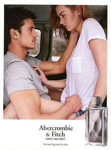 ABERCROMBIE & FITCH A&F magazine AD #01 RARE CUTE COUPLE 7.5X10" FOREIGN - Picture 1 of 2