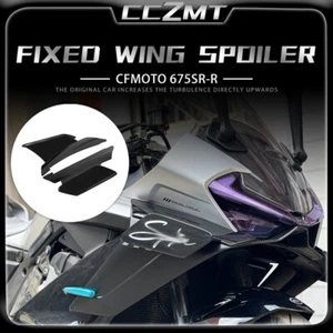 Motorcycle Aerodynamic Fixed Wind Wing Kit Spoiler Fits For CFMOTO 675SR-R 675SR - Picture 1 of 19