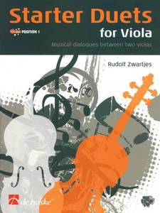 Starter Duets for Viola Beginner Sheet Music Easy First Position De Haske Book - Picture 1 of 1