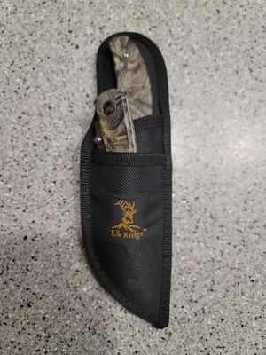 Juego de 2 ganchos de intestino de caza/navaja de bolsillo Elk Ridge con funda de acero inoxidable Foto 1 de 4