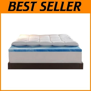 Enhanced Support Cooling Gel Memory Foam Topper - Picture 1 of 11