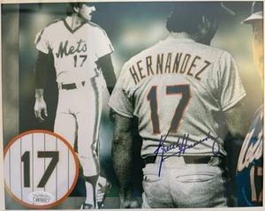 NY METS LEGEND KEITH HERNANDEZ # 17 RETIREMENT FRAMED 11x14 SIGNED AUTO JSA - Picture 1 of 2