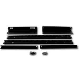 Hubbell Server Equipment Relay Rack Black Aluminum 48"x23" 24RU HPW48RR23 - Picture 1 of 4