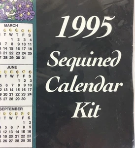 Kalender Stickpackung Galerie der Stiche von Bucilla 1995 Pailletten Schmetterlinge - Bild 1 von 11