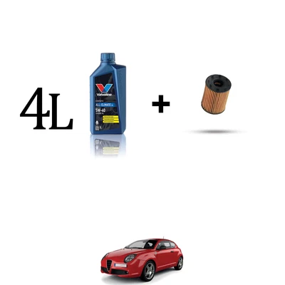 Kit filtro olio e 4L per Alfa Romeo Mito (955) 1.4 TB 16v 88kw dal 2009 - Imagen 1 de 3