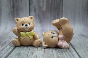 VINTAGE CUTE RUSS CERAMIC BEAR FIGURINE MADE IN JAPAN 2½" - Picture 1 of 8