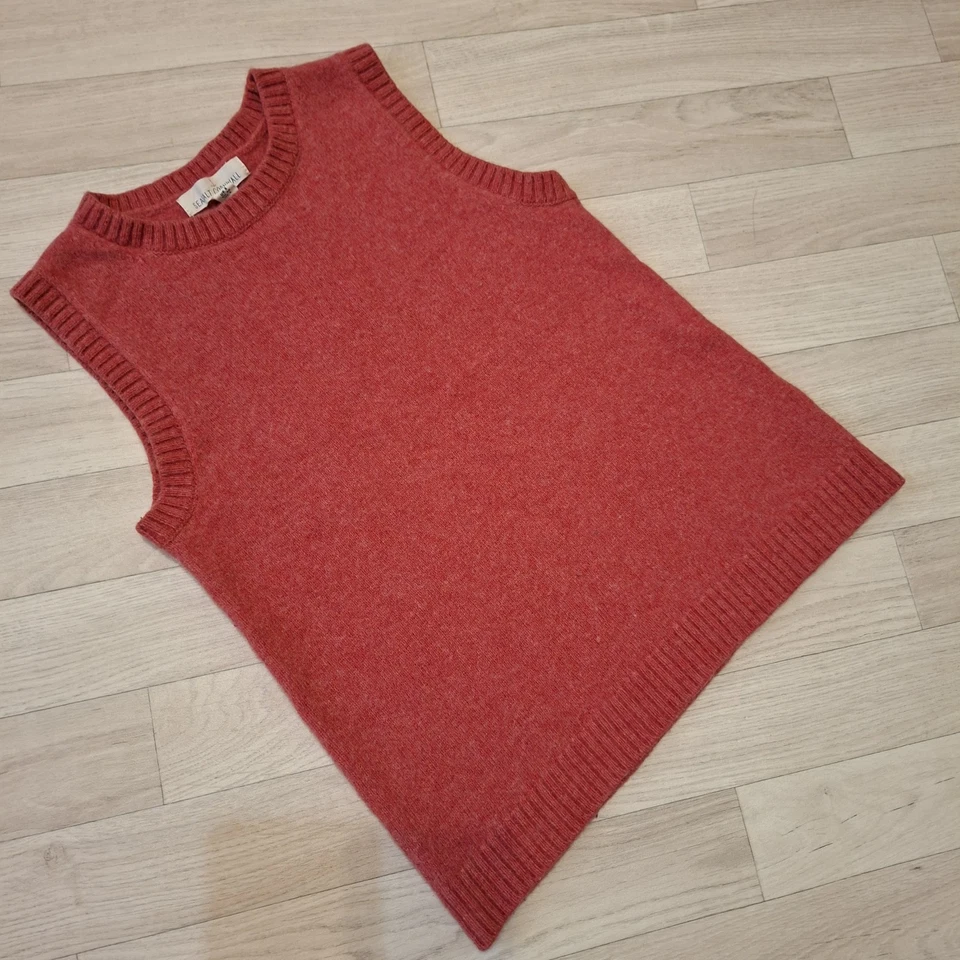 Womens Size 8 Seasalt Cornwall Merino Wool East View Pink Knitted Vest - Image 1 of 2