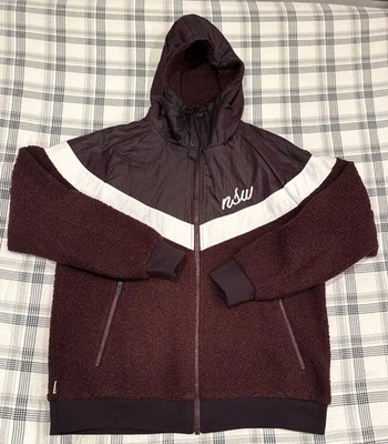 Nike Sports Wear NSW Sherpa Windrunner para hombre talla grande borgoña Foto 1 de 4