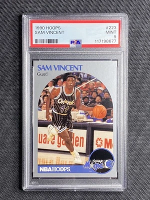 1990 HOOPS #223 SAM VINCENT - PSA 9 - Image 1 of 4