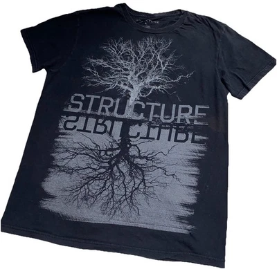 Original Structure Boys Sz Lg Charcoal black graphic T-shirt vintage - Image 1 of 3