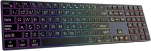 Bluetooth Backlit Keyboard for Mac Large Print Silent Slim Rechargeable Full Siz - Picture 1 of 9