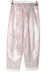 8PM Pantalón abombado Mujeres Pantalón Talla EU 36 rosa-color plata elegante - Imagen 1 de 5